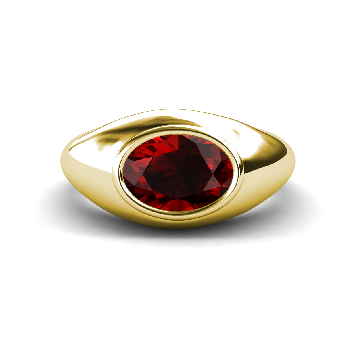 Dianne 2.20 ct Oval Shape Red Garnet Women Solitaire Engagement Ring 